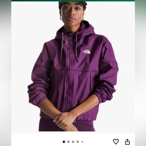 North‎ Face women’s Black Currant Purple Windbreaker size XXL NEW